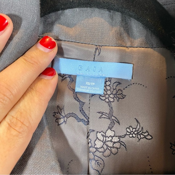 Baia Linen Gray Trench Coat Size XS - Picture 3 of 8